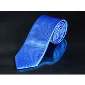 Kravata pánská AMJ, šikmý proužkovaný vzor KU0029, modrá