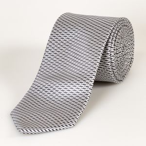 Kravata pánská AMJ čárkovaná KU1637, šedá