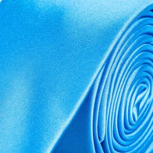 Kravata pánská AMJ úzká jednobarevná KI0035, azurově modrá