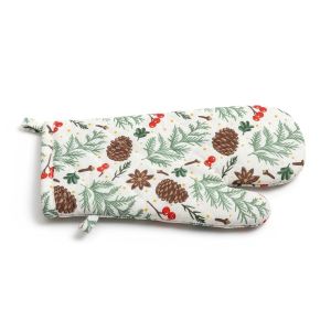 Kuchyňská chňapka vánoční BY101 ŠIŠKY NA BÍLÉ 28x18cm