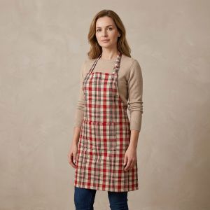 Kuchyňská zástěra 19516 SKANDINÁVSKÁ KOSTIČKA, červená 70x90cm