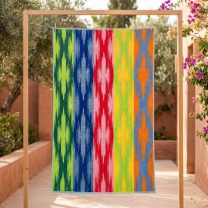 Plážová osuška 05 MNOHOBAREVNÝ VZOR, froté, 100x160cm