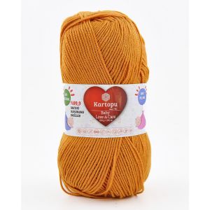 Pletací / háčkovací příze Kartopu BABY LOVE AND CARE K1763 rezavá, jednobarevná, antipillingová, 100g/250m