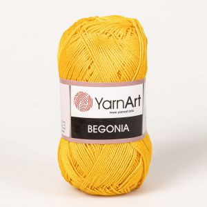 Pletací / háčkovací příze YarnArt BEGONIA 5307 oranžovo-žlutá, jednobarevná, mercerovaná, 50g/169m