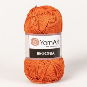 Pletací / háčkovací příze YarnArt BEGONIA 5535 oranžová, jednobarevná, mercerovaná, 50g/169m