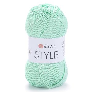 Pletací / háčkovací příze YarnArt STYLE 659 mintově zelená, jednobarevná, viskózová, 50g/185m