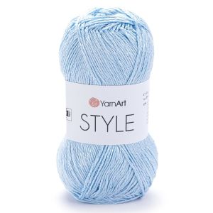 Pletací / háčkovací příze YarnArt STYLE 668 světle modrá, jednobarevná, viskózová, 50g/185m