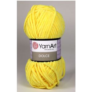 Pletací příze YarnArt DOLCE 761 žlutá, efektní, 100g/120m