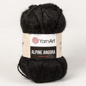 Pletací příze YarnArt ALPINE ANGORA 331 černá, efektní, 150g/150m