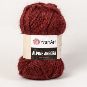 Pletací příze YarnArt ALPINE ANGORA 341 bordó, efektní, 150g/150m