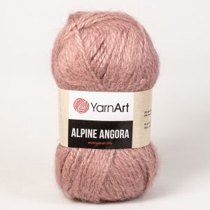 Pletací příze YarnArt ALPINE ANGORA 342 starorůžová, efektní, 150g/150m