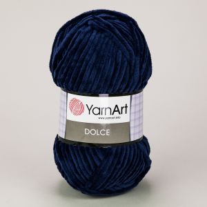 Pletací příze YarnArt DOLCE 756 tmavě modrá, efektní, 100g/120m