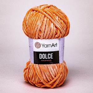 Pletací příze YarnArt DOLCE 789 světle oranžová, efektní, 100g/120m