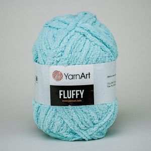Pletací příze YarnArt FLUFFY 718 azurově modrá, efektní, 150g/70m