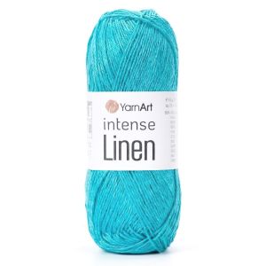 Pletací příze YarnArt INTENSE LINEN 4131 tyrkysová, letní, 50g/175m