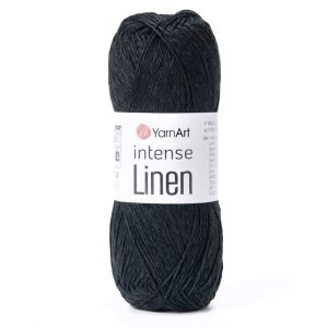 Pletací příze YarnArt INTENSE LINEN 4135 černá, letní, 50g/175m