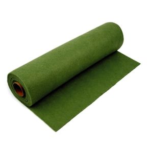 Filc / plsť 730123/08 jednobarevný, zelený khaki, š. 41cm, 215g/m2, tloušťka 1-1,4mm (látka v metráži)