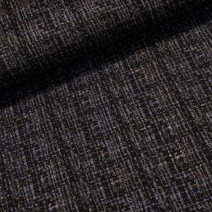 Polyesterový úplet 7821-001 zlato-modrý vzor na černé, š.155cm (látka v metráži)
