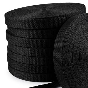 Popruh polypropylenový (batohový) 7001 černý,  více šířek (popruh v metráži)