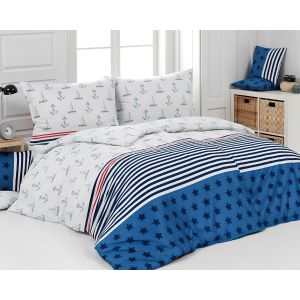 Povlečení Matějovský BLUE COAST, námořnický motiv, modrá, bavlna hladká (více rozměrů)