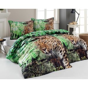 Povlečení Matějovský LEOPARD, zelené, bavlna hladká digitál (více rozměrů)