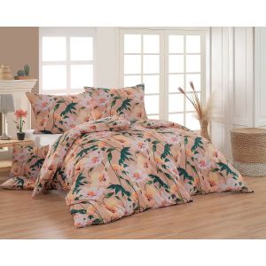 Povlečení Matějovský POPPY, mákové květy, meruňkové, bavlna hladká, digitál (více rozměrů)