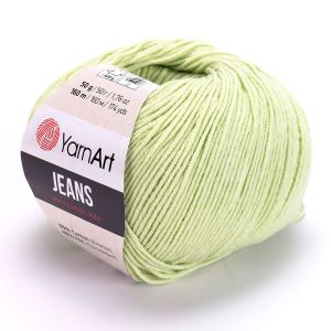 Pletací / háčkovací příze YarnArt JEANS 11 světle zelená, jednobarevná, 50g/160m