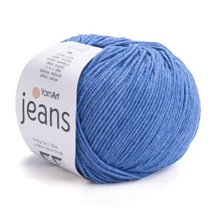 Pletací / háčkovací příze YarnArt JEANS 16 středně modrá, jednobarevná, 50g/160m