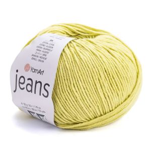 Pletací / háčkovací příze YarnArt JEANS 29 kiwi, jednobarevná, 50g/160m