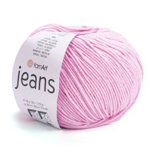 Pletací / háčkovací příze YarnArt JEANS 36 sladká růžová, jednobarevná, 50g/160m
