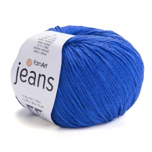Pletací / háčkovací příze YarnArt JEANS 47 modrá, jednobarevná, 50g/160m