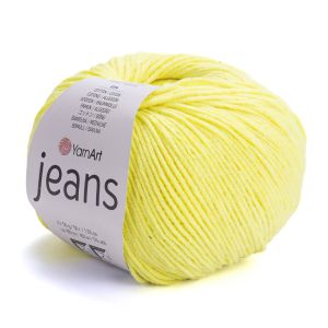 Pletací / háčkovací příze YarnArt JEANS 58  neonově žlutá, jednobarevná, 50g/160m