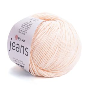 Pletací / háčkovací příze YarnArt JEANS 73  meruňková, jednobarevná, 50g/160m