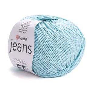 Pletací / háčkovací příze YarnArt JEANS 81  světlá tyrkysová, jednobarevná, 50g/160m