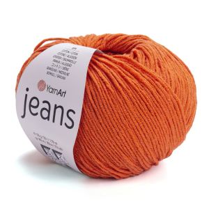 Pletací / háčkovací příze YarnArt JEANS 85 rezavá, jednobarevná, 50g/160m