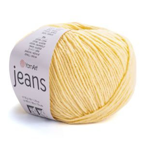 Pletací / háčkovací příze YarnArt JEANS 88 žlutá, jednobarevná, 50g/160m