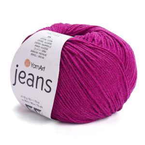 Pletací / háčkovací příze YarnArt JEANS 91 vínová, jednobarevná, 50g/160m