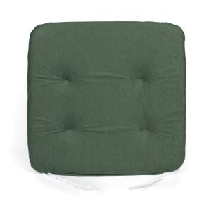Prošívaný sedák ORBY b.10, tmavě zelený, čtverec 40x40cm
