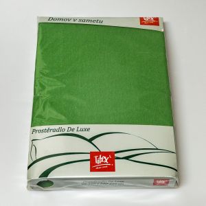 Luxusní napínací jersey prostěradlo DE LUXE 180x200cm elastické, listově zelené