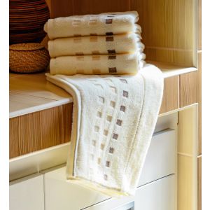 Mikrofroté ručník a osuška ZORA, smetanová (více rozměrů)