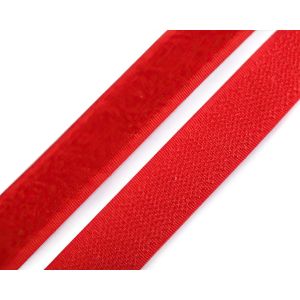 Suchý zip háček + plyš 740843/820 červený, šířka 2cm (v metráži)