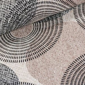 Směsové plátno ALTA HNĚDÁ, hnědo- šedé mandaly, š.140cm (látka v metráži)