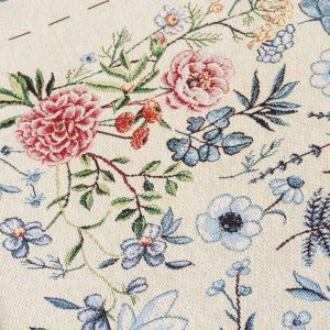 Směsové plátno / panel MODRÉ KVĚTINY 48 x 48cm