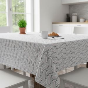 Ubrus PVC s textilním podkladem 1148-3, vlnky růžové a šedé, š.140cm (metráž)