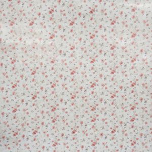 Ubrus PVC s textilním podkladem 1363-01, luční máky, světle červená, š.140cm (metráž)