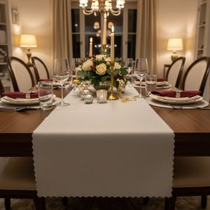 Ubrusovina / štola teflonová úprava, 3267, jednobarevná šedá, š.38cm (metráž)