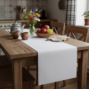 Ubrusovina / štola teflonová úprava, GASTRO, jednobarevná bílá, š.38cm (metráž)