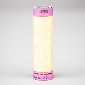 Univerzální šicí nit Amann ASPO 120 polyesterová, vanilková žlutá 0781, návin 100m 