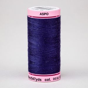 Univerzální šicí nit Amann ASPO 120 polyesterová, tmavě fialovo-modrá 0016, návin 500m 