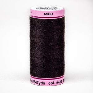 Univerzální šicí nit Amann ASPO 120 polyesterová, tmavě hnědá 0431, návin 500m 